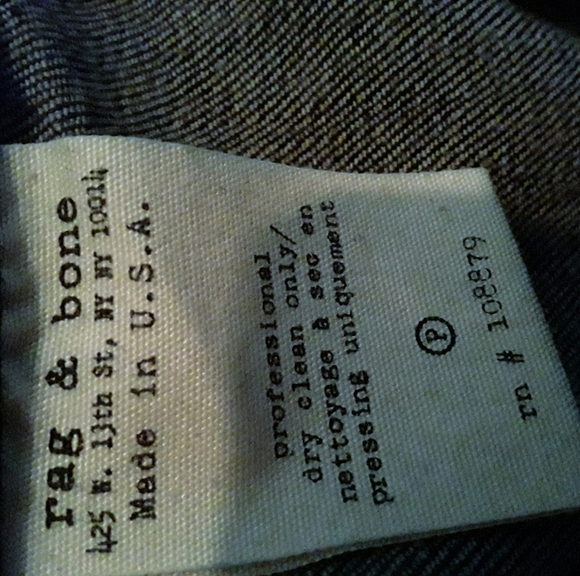 Rag &  Bone Dark Wash /Lamb Leather Skinny… - Picture 9 of 9